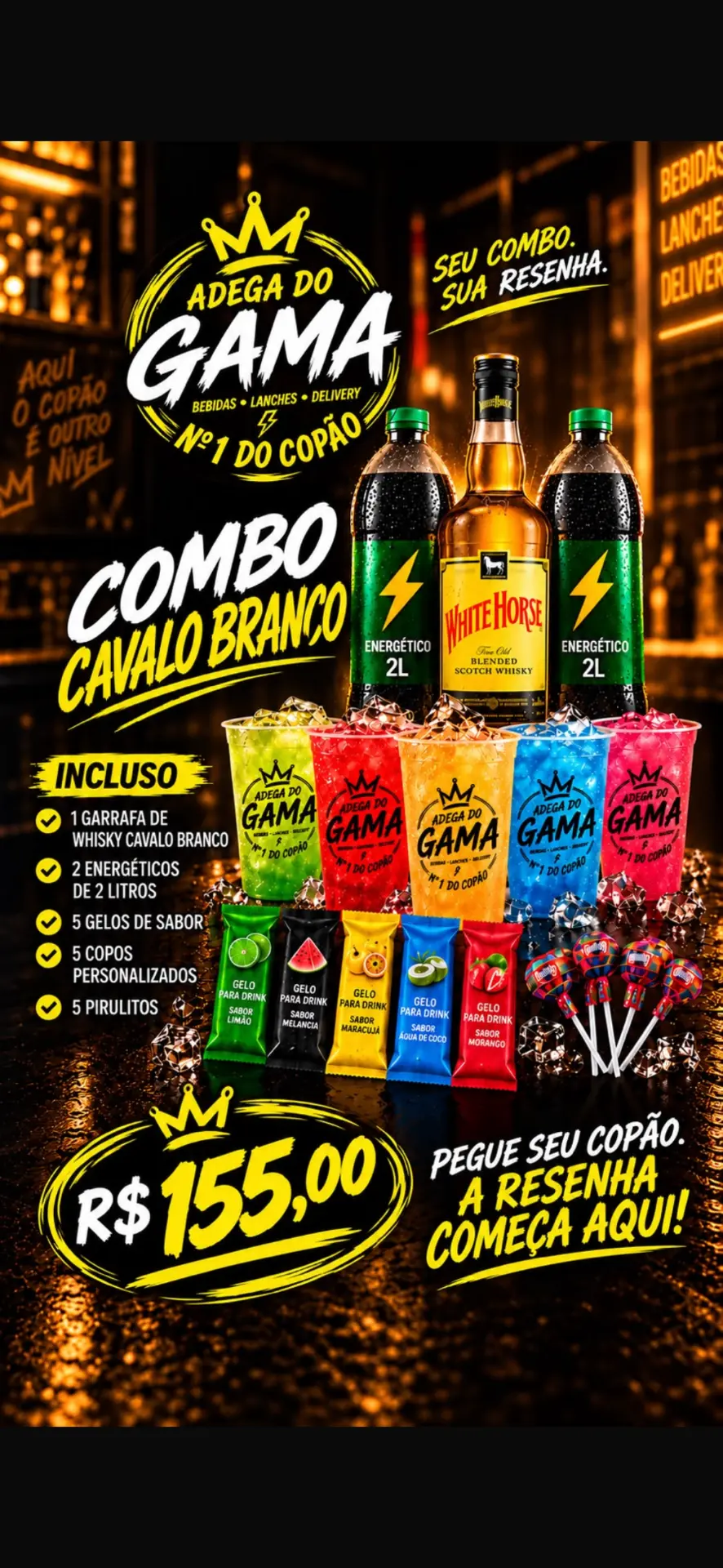 Combo Cavalo Branco da Adega do Gama