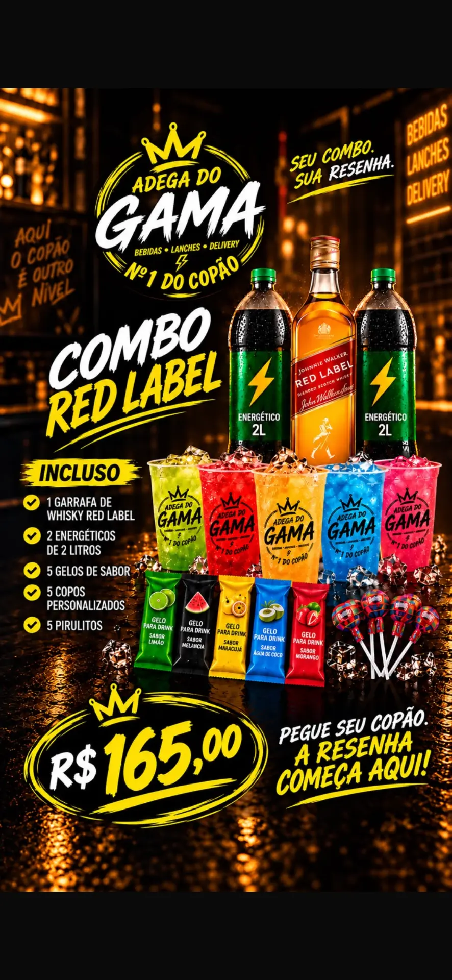 Combo Red Label da Adega do Gama