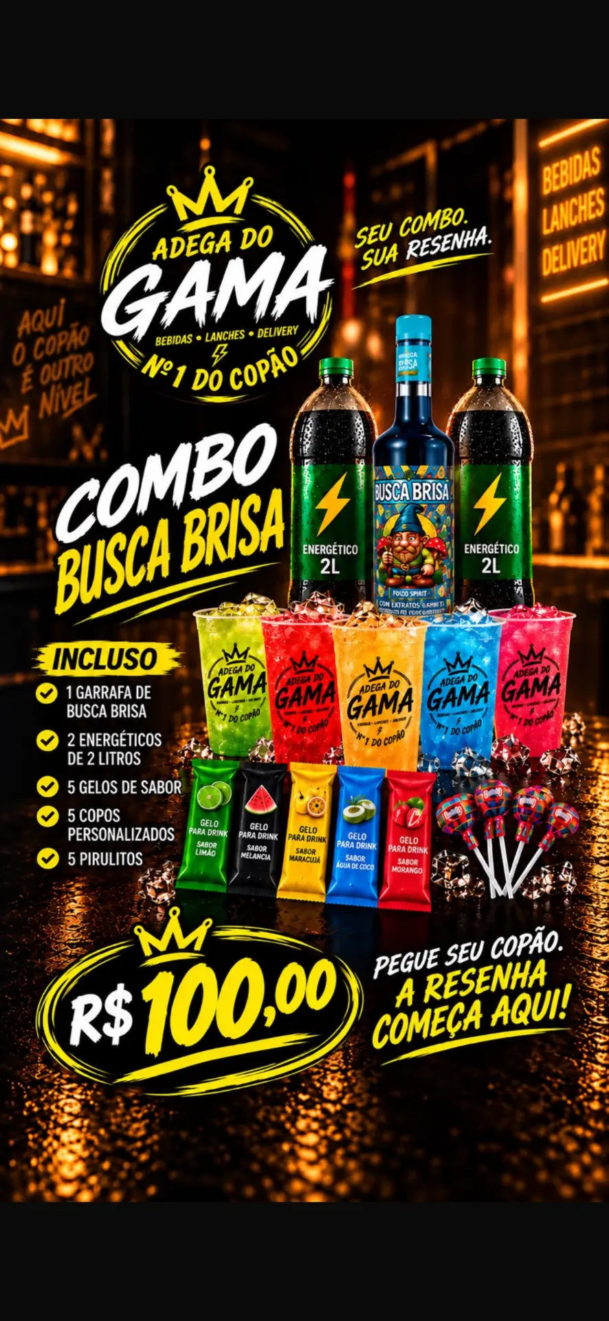 Combo Busca Brisa da Adega do Gama